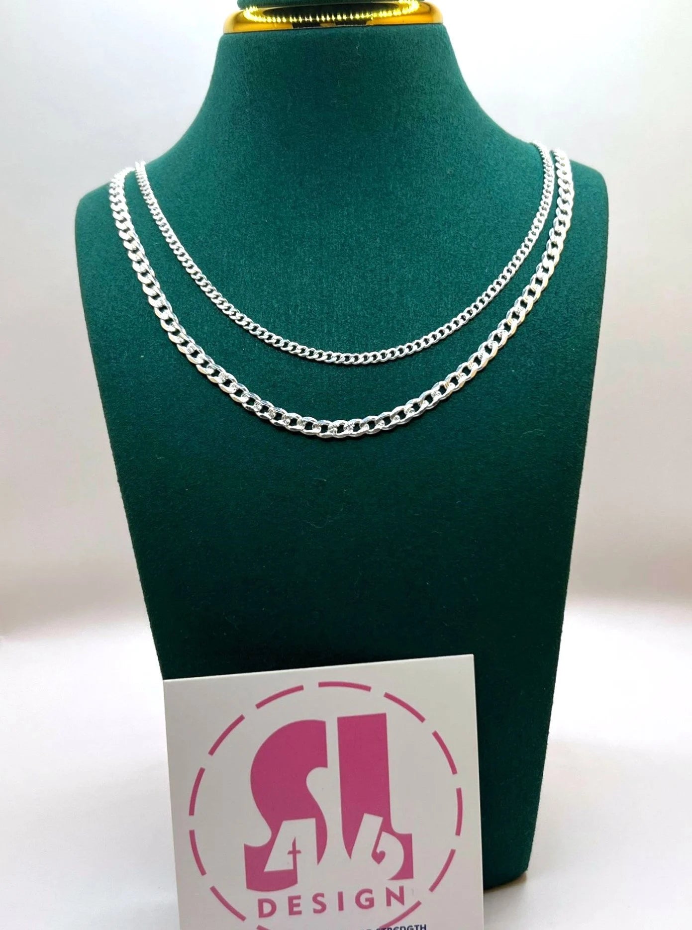 Deacon & Spouse Cross Necklace - Sterling Silver with Swarovski crystals