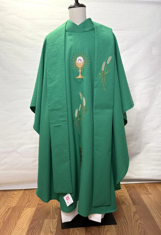 JHS with Chalice - Chasuble and stole set