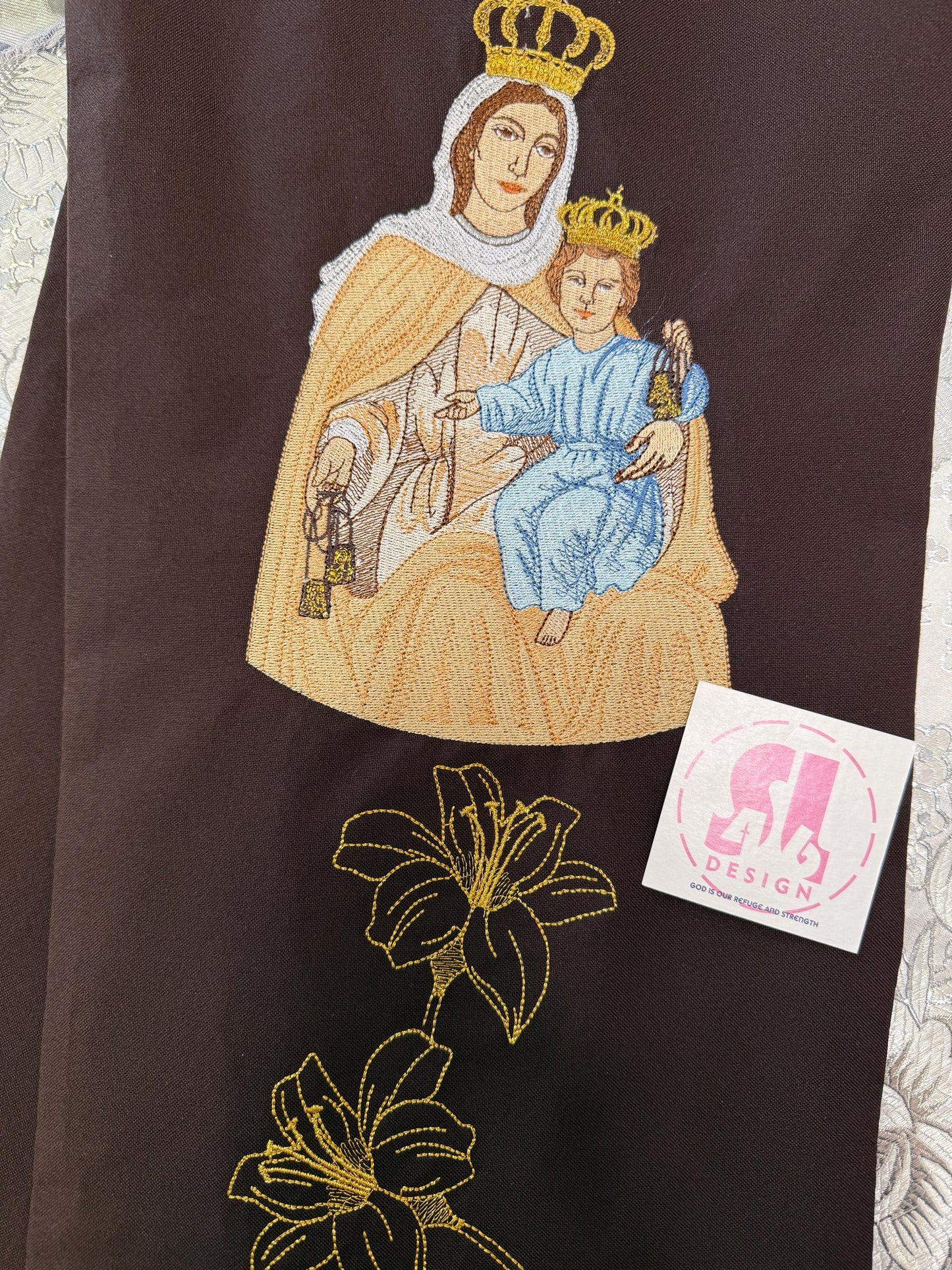 Our Lady of Mount Carmel - Chasuble, Stole and Scapular Set.