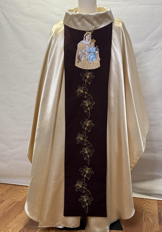 Our Lady of Mount Carmel - Chasuble, Stole and Scapular Set.