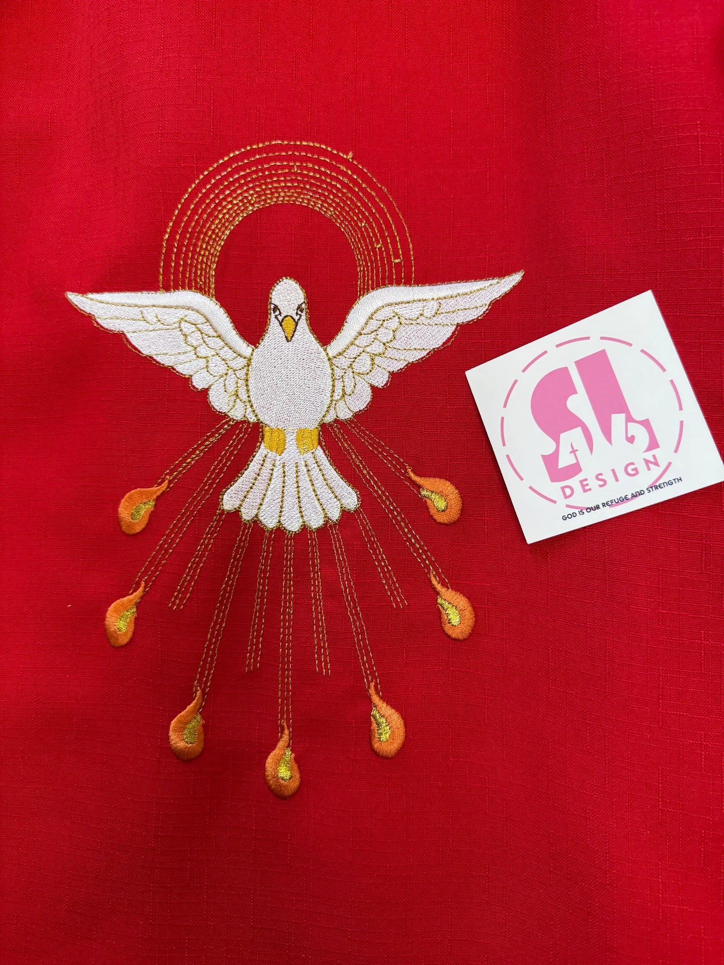 PENTECOST - HOLY SPIRIT - Chasuble + Stole Set.