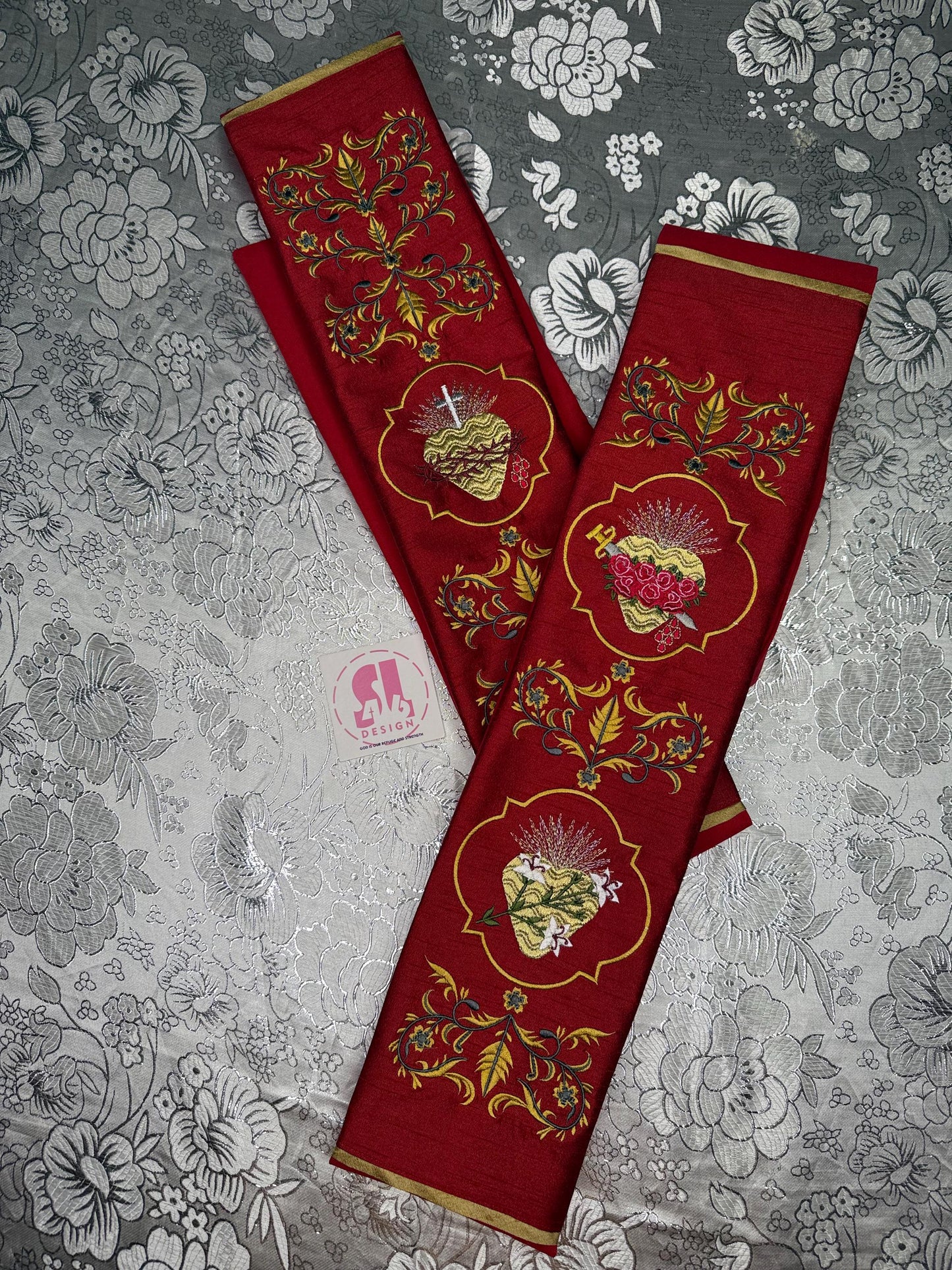 HOLY FAMILY - Sacred Heart of Mary, Joseph & Jesus - Priest Stole