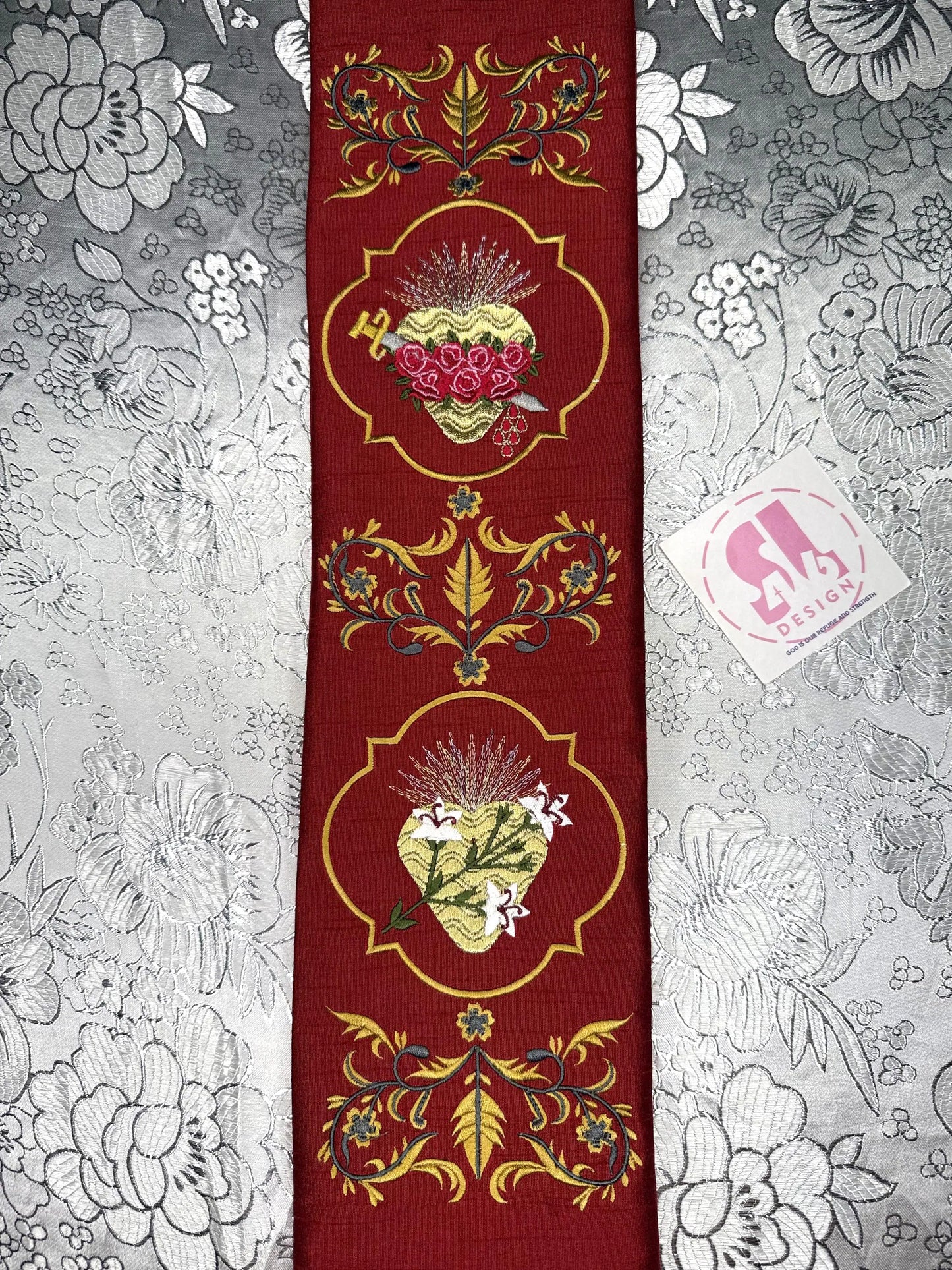 HOLY FAMILY - Sacred Heart of Mary, Joseph & Jesus - Priest Stole