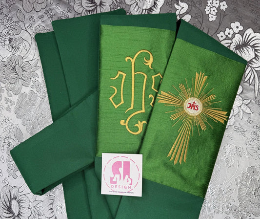 Holy Spirit Cross & JHS Medallion - Priest Stole