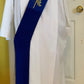 Cross with Grapes & Wheat - Chi Rho - Deacon Stole