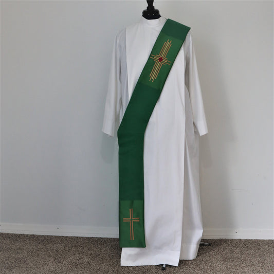 Sacred Heart  Cross - Deacon stole