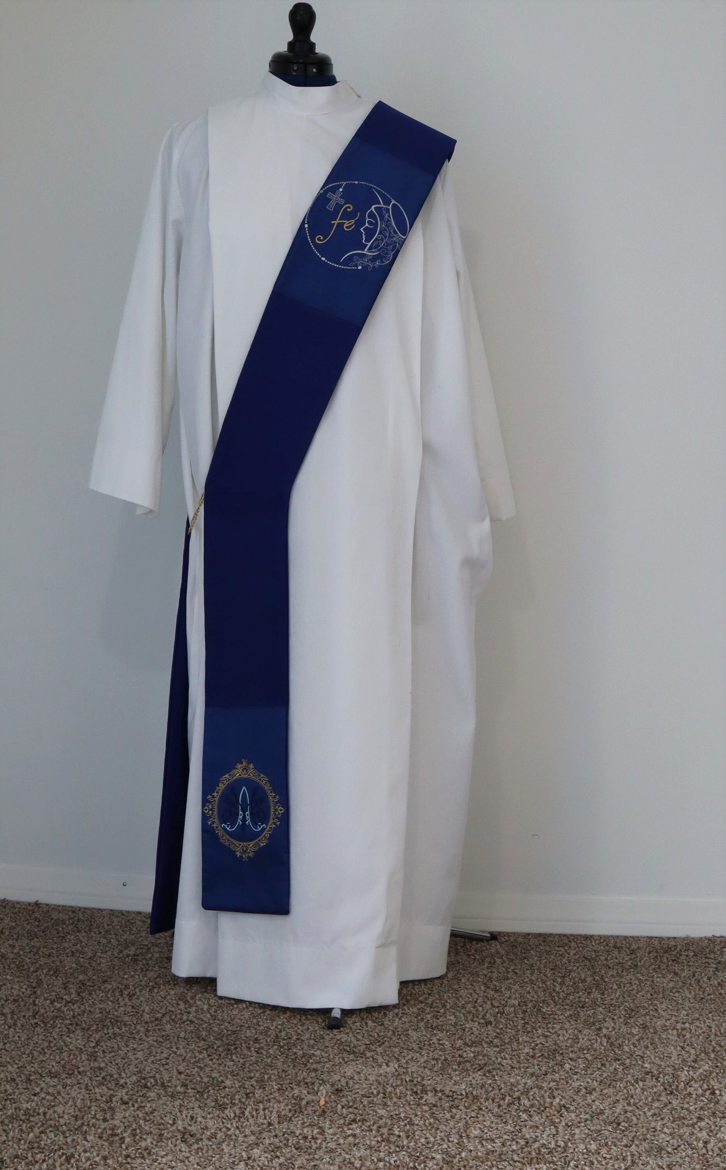 MEDALLA MARIANA - FE - Estola de diacono