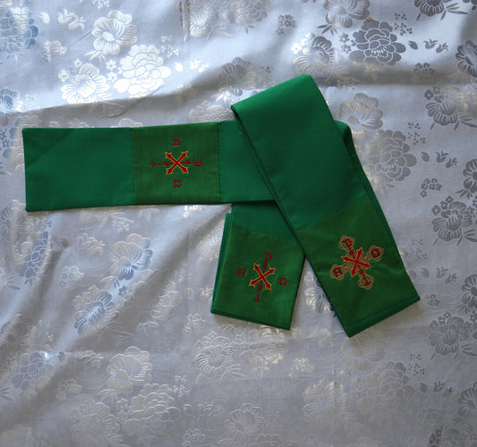 Deacon stole -  ALPHA & OMEGA - Chi Rho