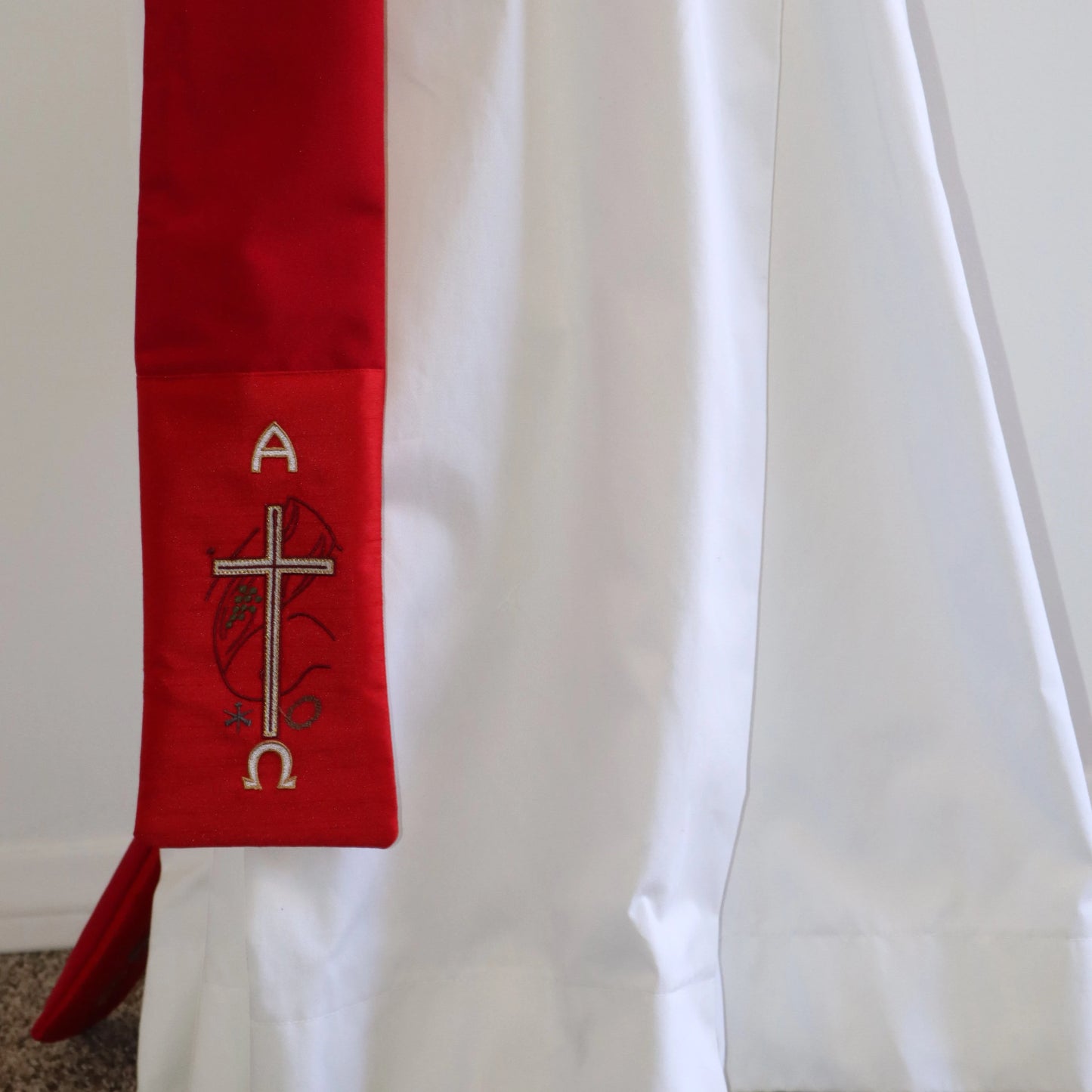 ALPHA & OMEGA -Chi Rho -  Deacon Stole