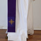 Cross with Grapes & Wheat - Chi Rho - Deacon Stole