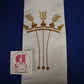 JHS Medallion with crown  Chasuble and stole set