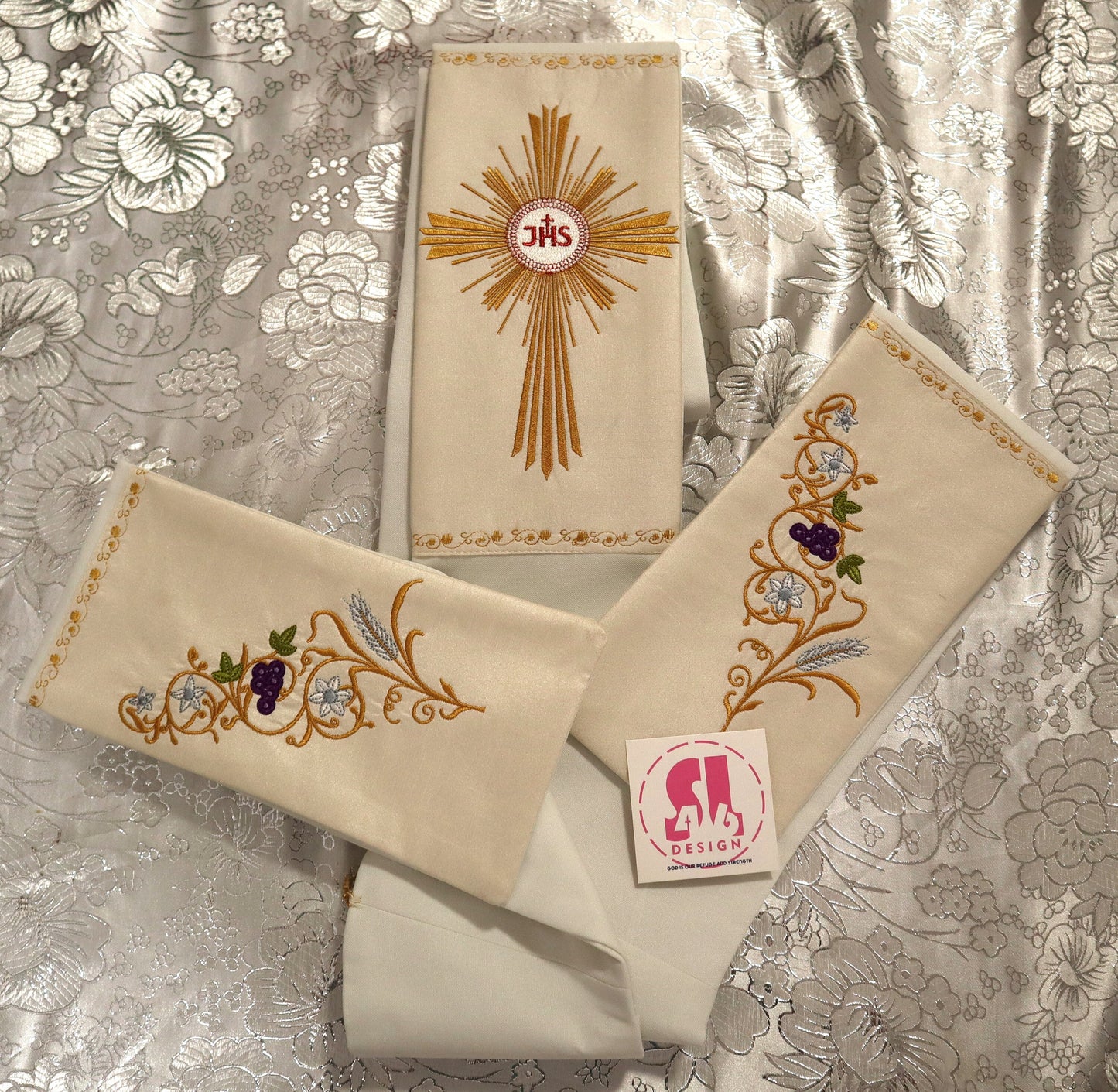 JHS - Holy Spirit Cross -  Deacon Stole