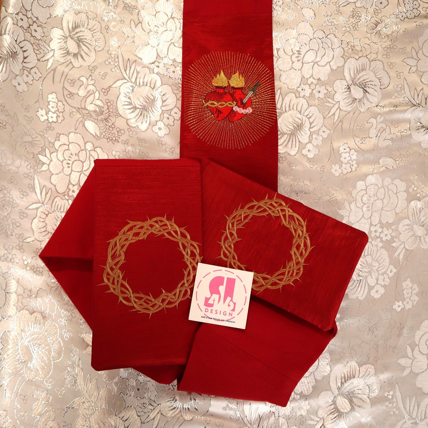 Sacred hearts of Jesus and Mary - deacon stole