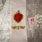 Sacred Heart with crown of thorns - deacon stole