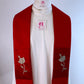 CROSS - ROSE BROCADE - Chasuble + Stole Set