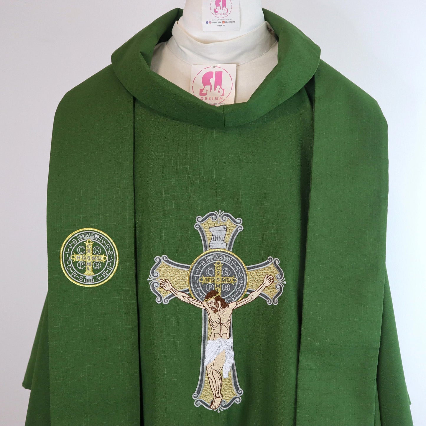 SAINT BENEDICT CRUCIFIX - chasuble and stole set