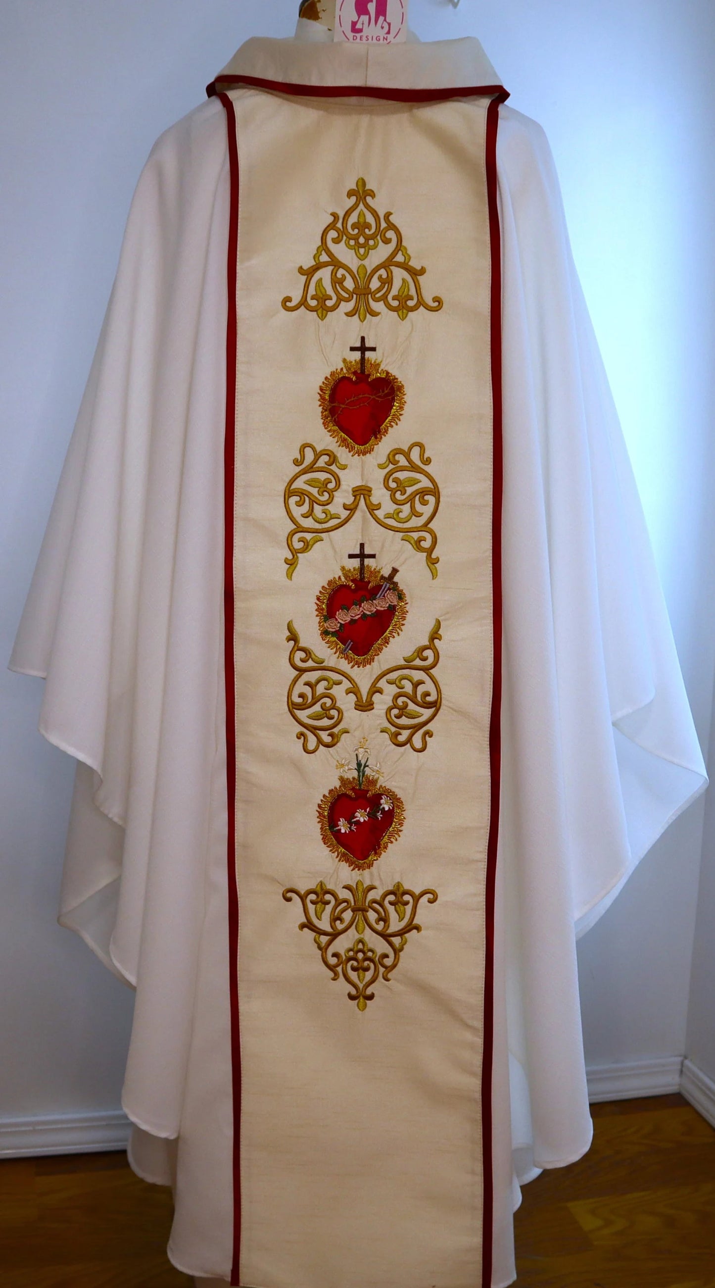 Sacred Heart of Jesus, Mary & Joseph - Chasuble + Stole Set
