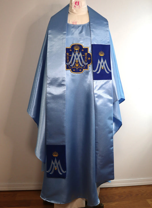 MARIAN MEDALLION - Chasuble and Stole Set.