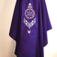 JHS medallion with crown of thorns chasuble and stole set.