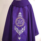 JHS medallion with crown of thorns chasuble and stole set.