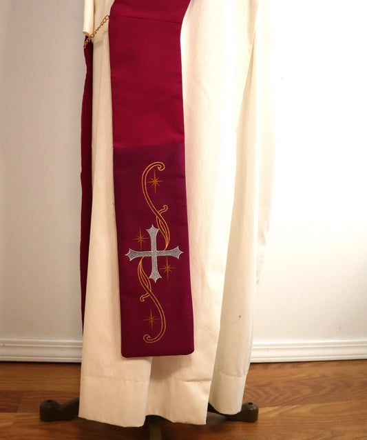 CROSS AND VINES  - Deacon Stole
