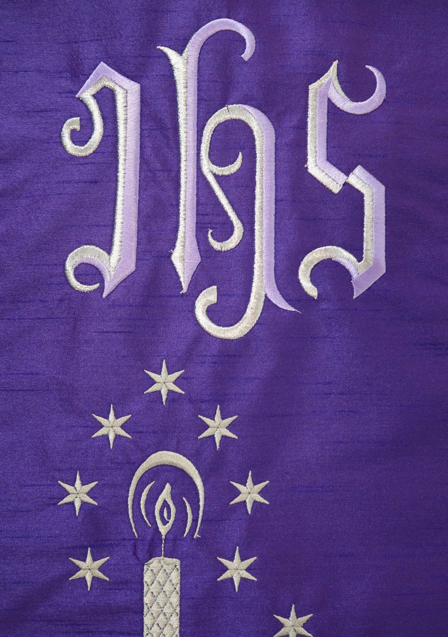 JHS with Advent candles - Chasuble and stole set