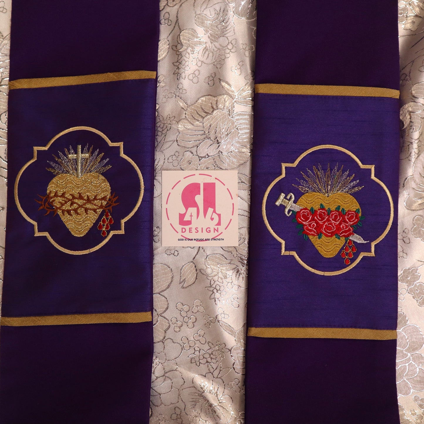 SACRED HEART - Mary & Jesus - Priest Stole