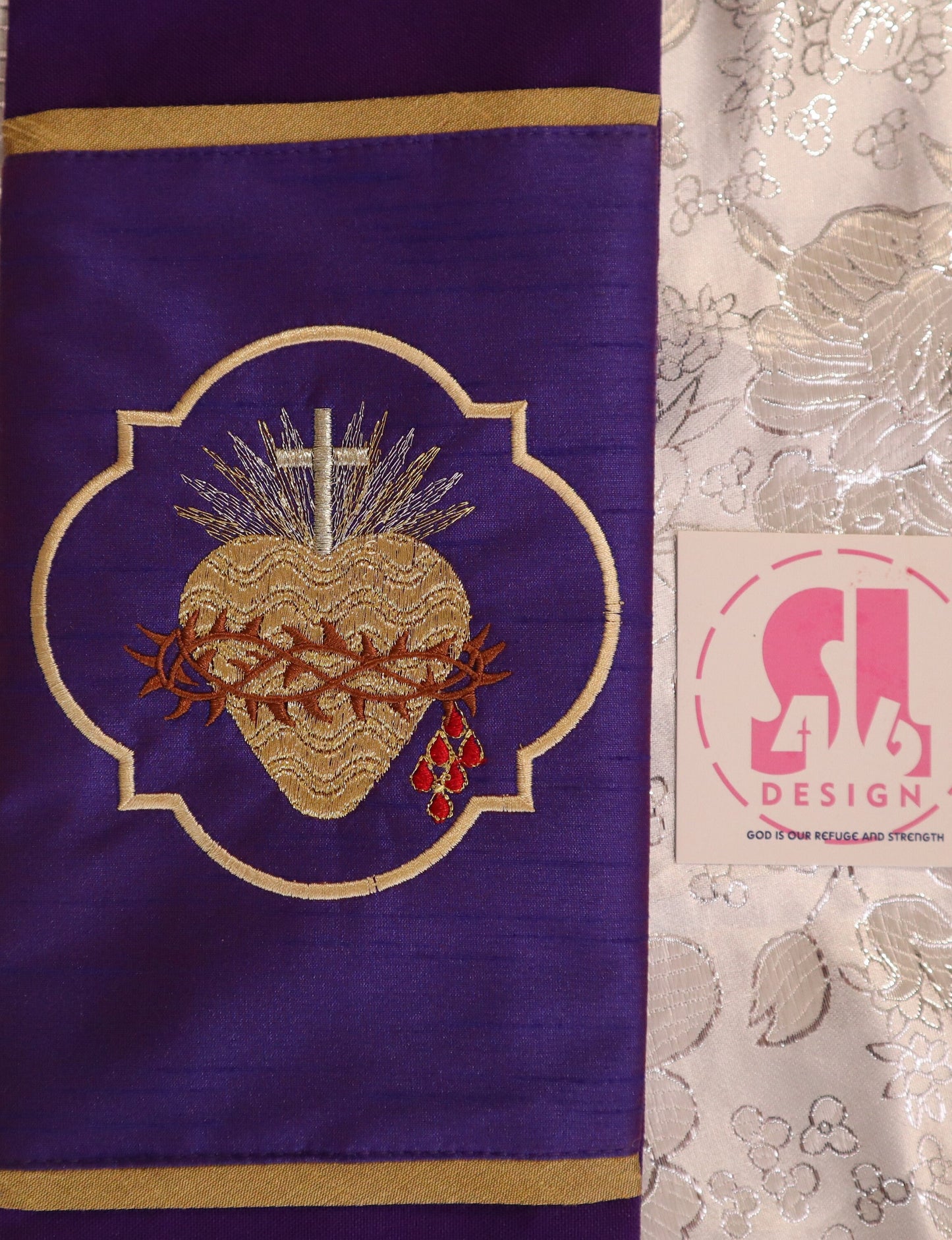 SACRED HEART - Mary & Jesus - Priest Stole
