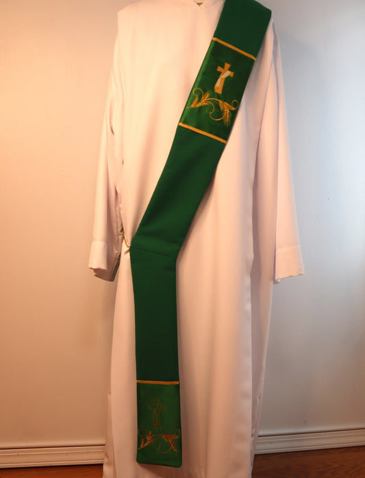 DEACON CROSS - WHEAT  - Stole