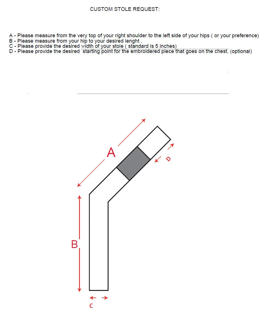 Pentecostal Cross - Deacon Stole