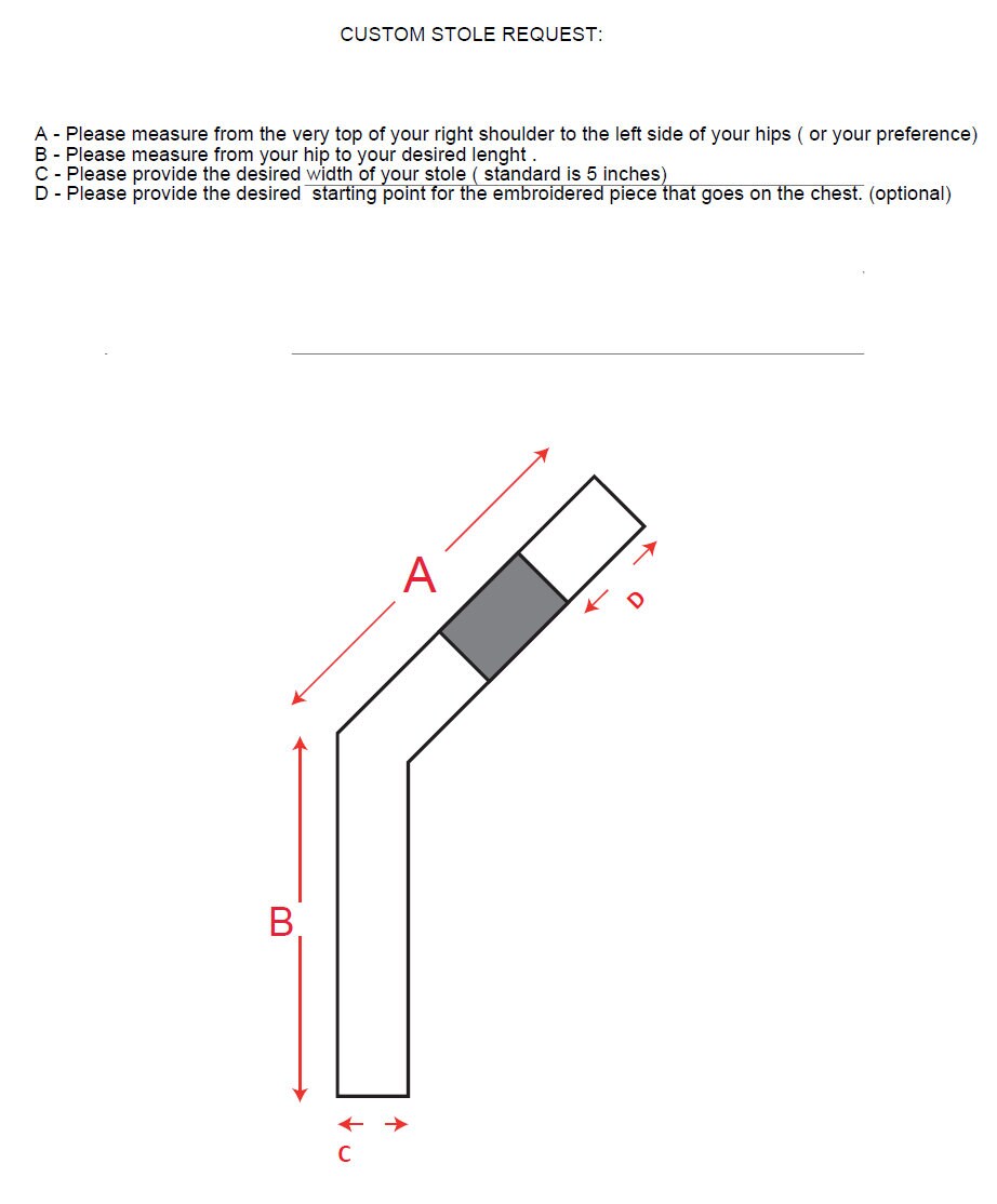 A & O CROSS - Deacon stole