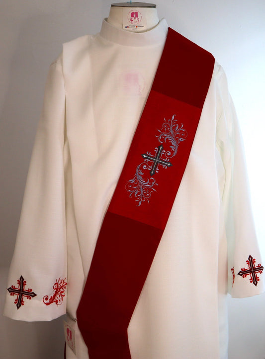 Mosaic Cross - Alb +  Stole set.
