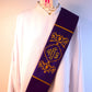 Floral JHS Medallion - deacon stole