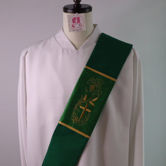 Holy Cross with Grapes  - Deacon Stole