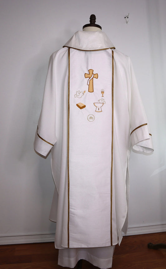 Deacon Cross - Sacraments  - Dalmatic + Stole Set