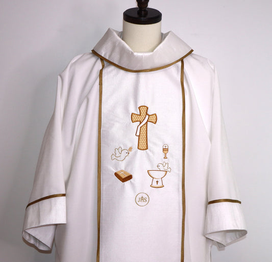 Deacon Cross - Sacraments  - Dalmatic + Stole Set