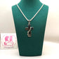 Deacon Cross Necklace - Sterling Silver with Swarovski crystals