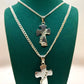 Deacon's spouse  Cross Necklace - Sterling Silver with Swarovski crystals