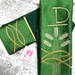 Cross with Grapes & Wheat - Chi Rho - Deacon Stole