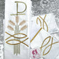 Cross with Grapes & Wheat - Chi Rho - Deacon Stole