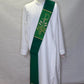 Cross with Grapes & Wheat - Chi Rho - Deacon Stole