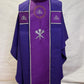 JHS medallion with crown of thorns chasuble and stole set.
