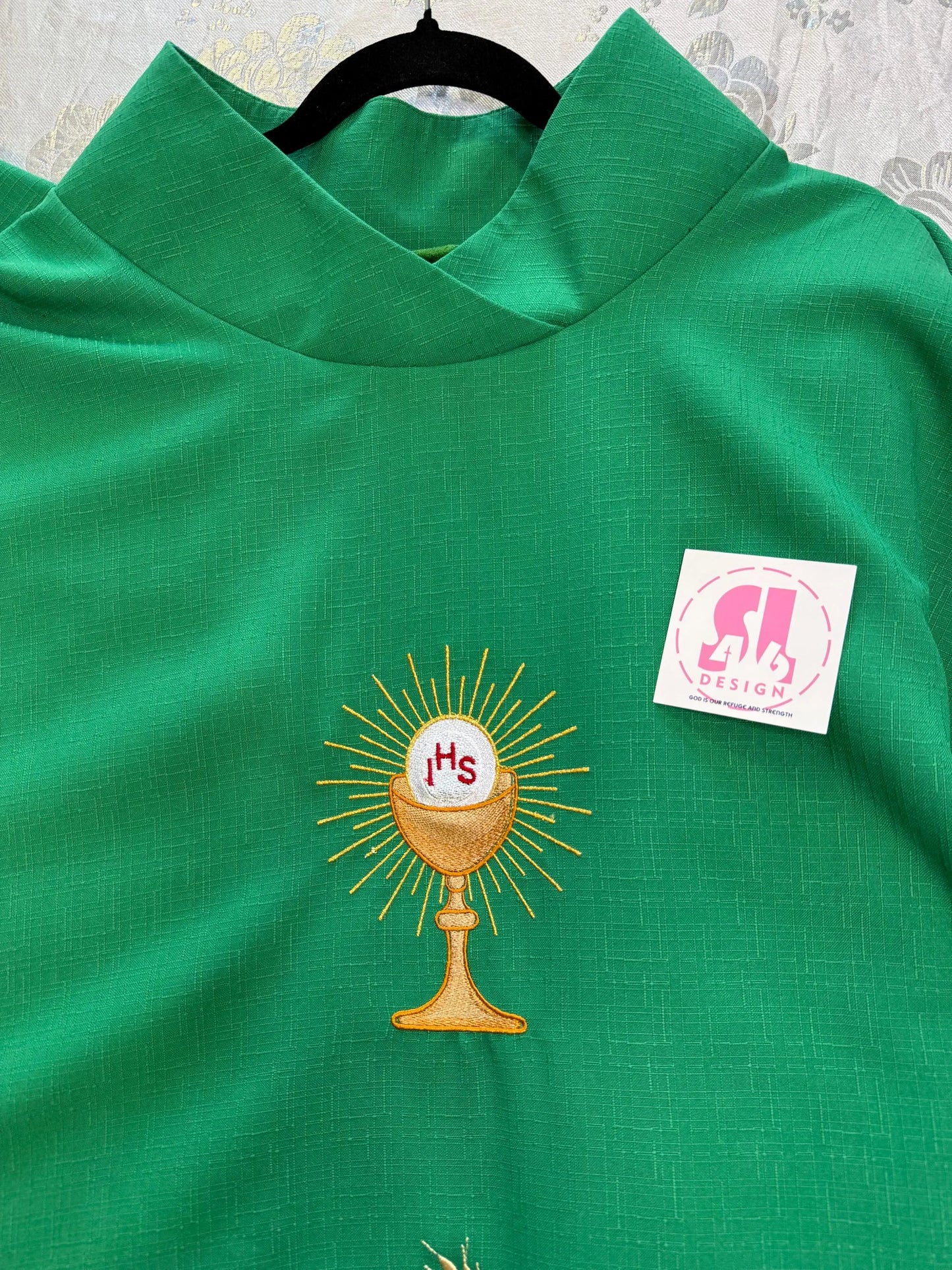 JHS with Chalice - Chasuble and stole set
