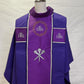 JHS medallion with crown of thorns chasuble and stole set.