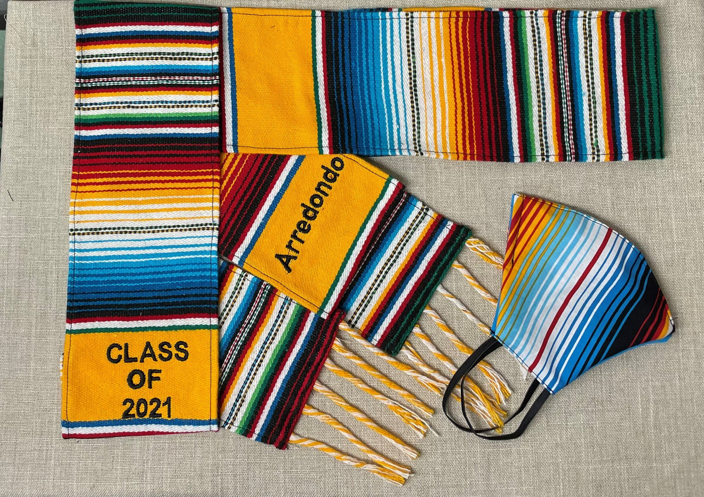 Embroidered Serape Stole Sash