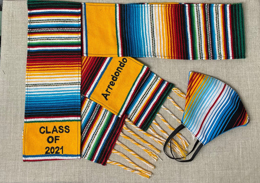 Embroidered Serape Stole Sash