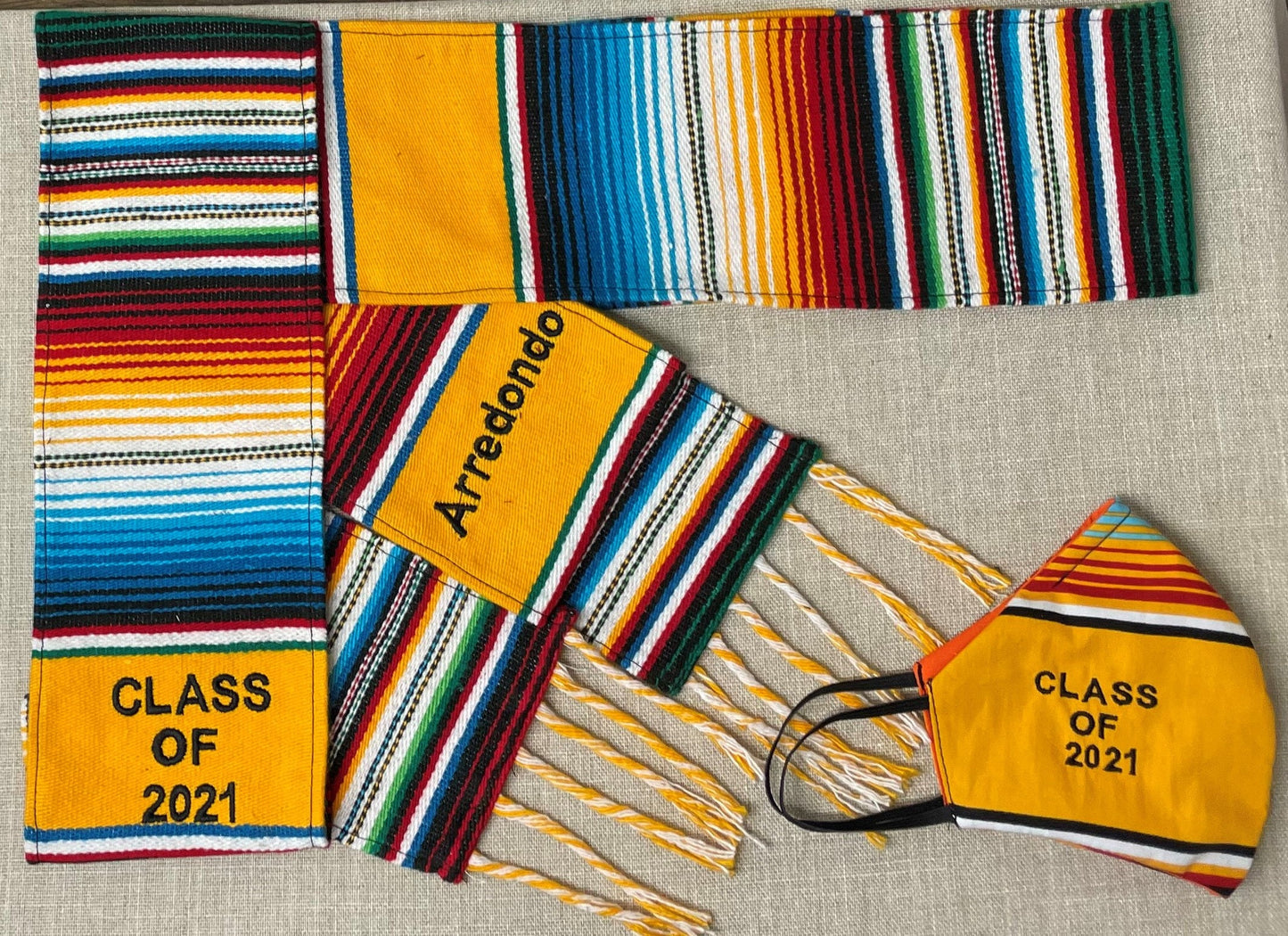 Embroidered Serape Stole Sash