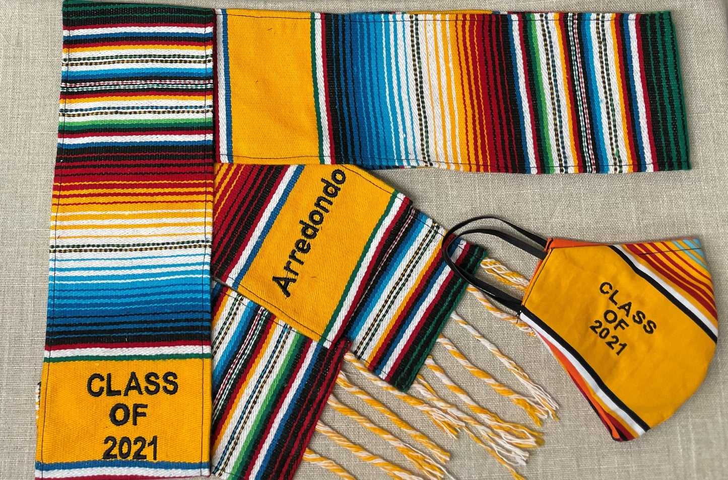 Embroidered Serape Stole Sash