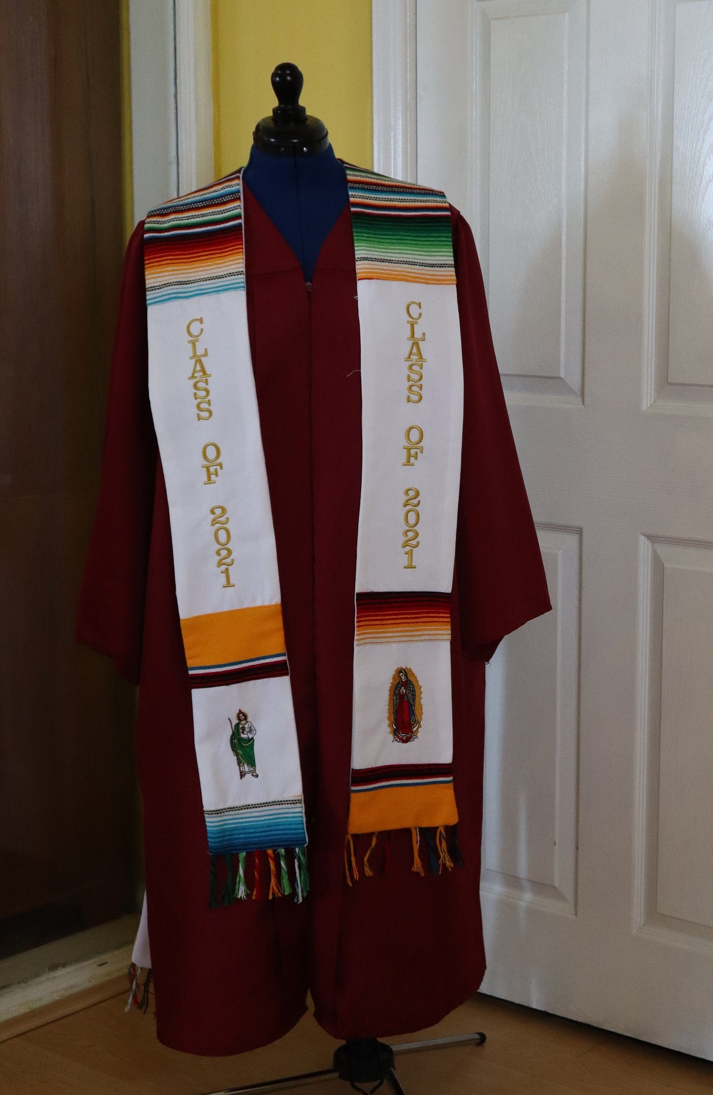 Embroidered Serape Stole Sash