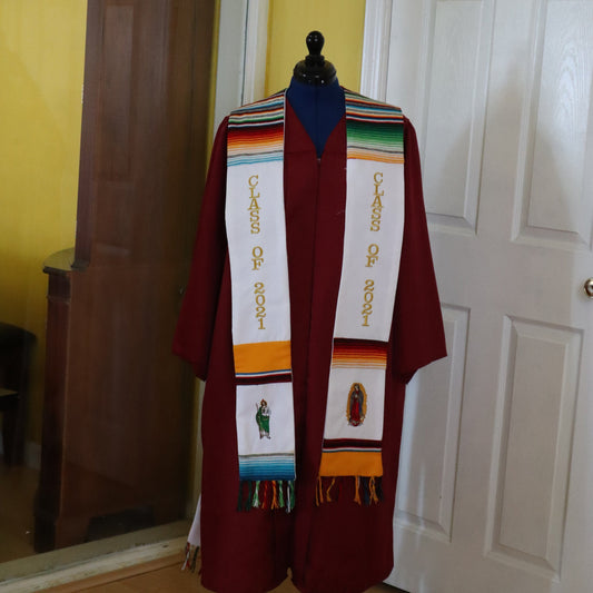 Embroidered Serape Stole Sash